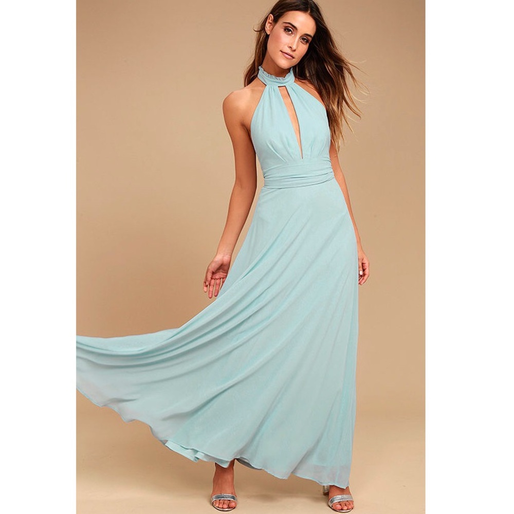 Lulu’s first comes love blue maxi